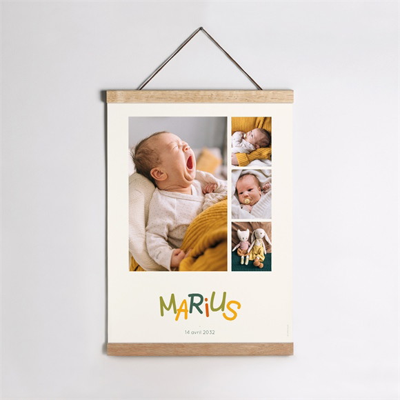 Affiche naissance Prénom coloré réf.N260574