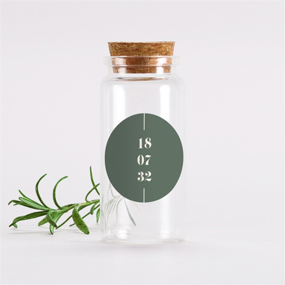 Mignonette mariage Vert sauge sticker réf.N3602510