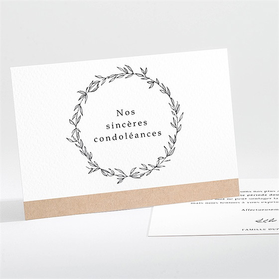 Carte de condoléances décès sa présence