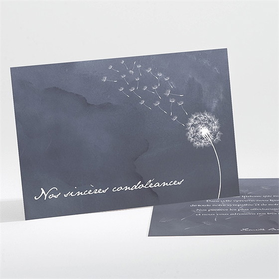 Carte de condoléances décès recueillement