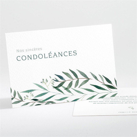 Carte de condoléances décès Mémento réf.N111297