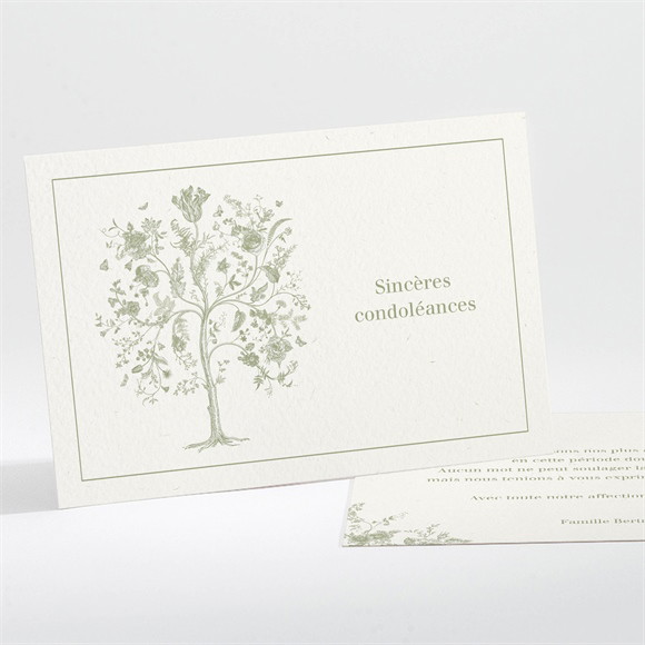 Carte de condoléances décès L'arbre de vie paysage réf.N111295