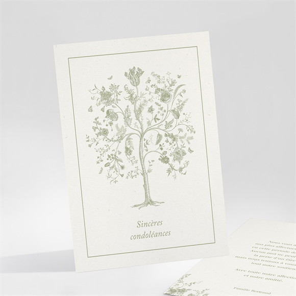 Carte de condoléances décès L'arbre de vie réf.N251170