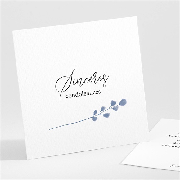 Carte de condoléances décès Présent et Mémoire réf.N301665