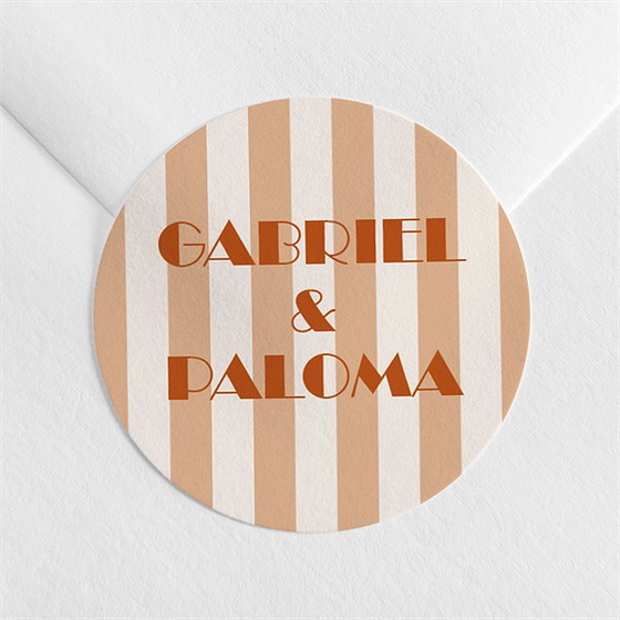 Sticker mariage terracotta estival