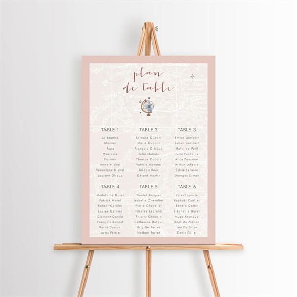 Plan de table baptême Joli Passeport Bapteme réf.N260580