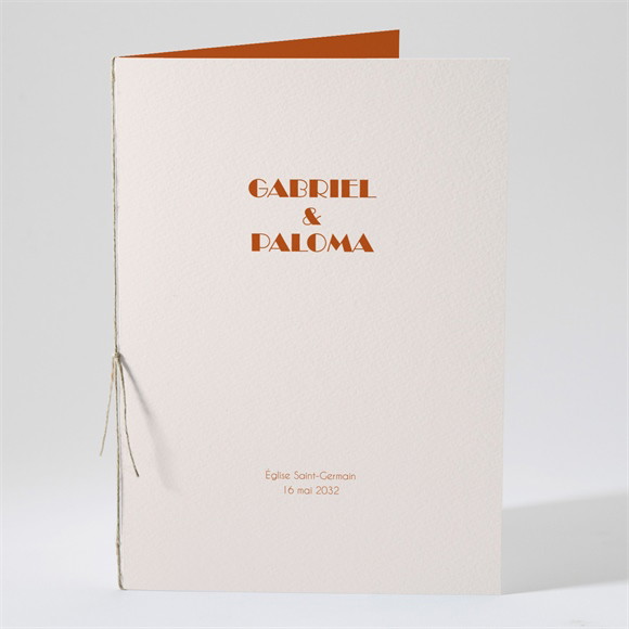 Livret de messe mariage Terracotta estival réf.N491622