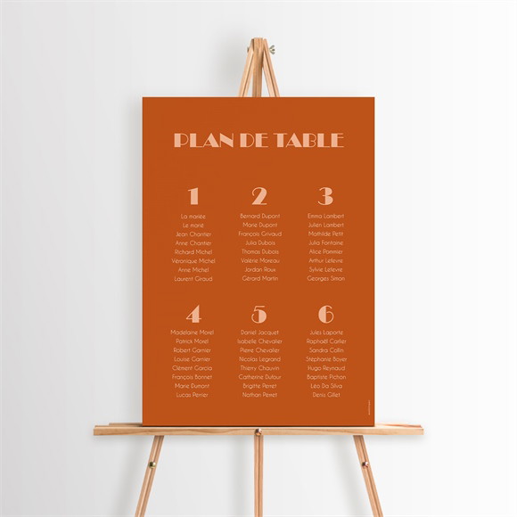 Plan de table mariage Terracotta estival réf.N260581