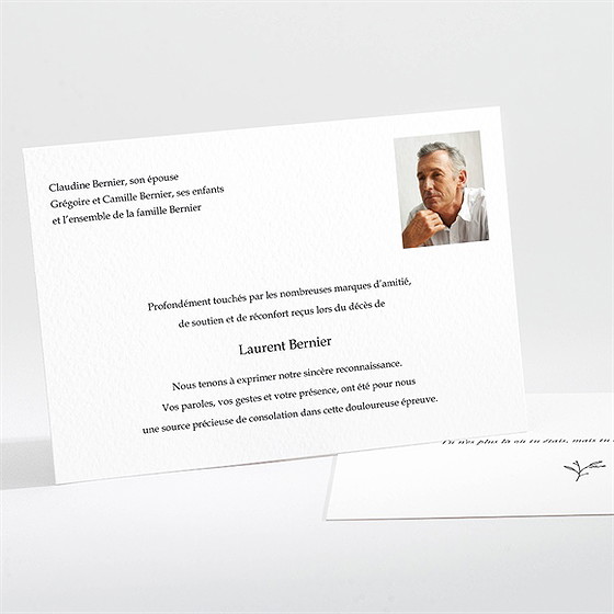 Remerciement décès sérénité