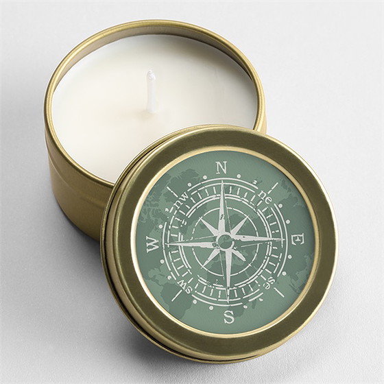 Bougie mariage passeport tropical or