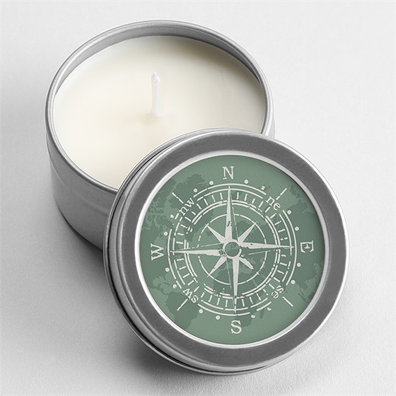 Bougie mariage passeport tropical argent