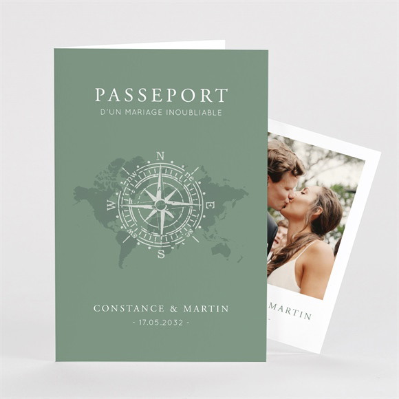 Remerciement mariage Passeport tropical réf.N63114