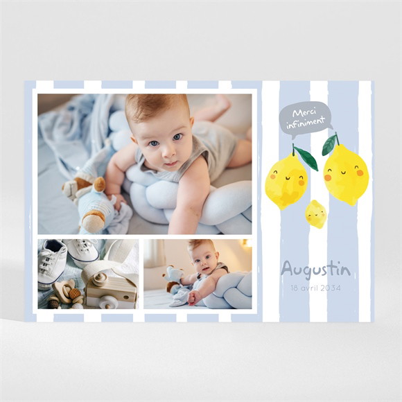 Remerciement naissance Mon petit citron réf.N110344