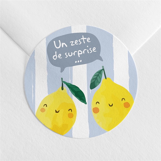 Sticker naissance mon petit citron
