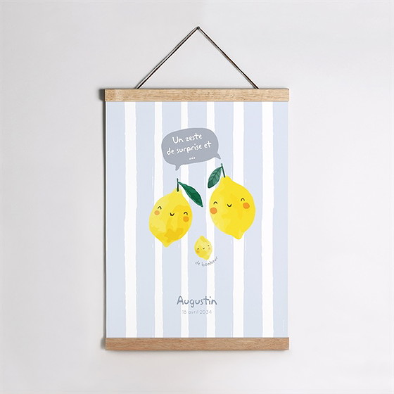 Affiche naissance mon petit citron