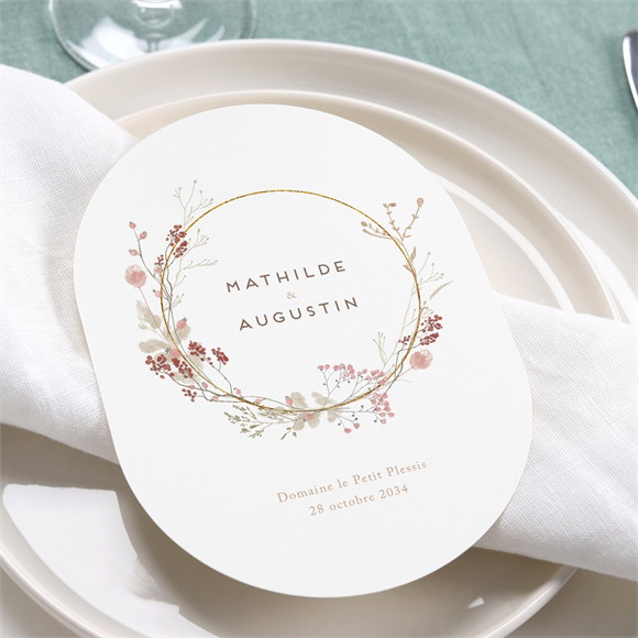 Menu mariage Couronne d'automne réf.N67107