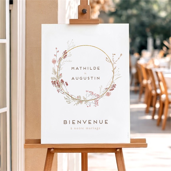 Panneau bienvenue Couronne d'automne réf.N260585