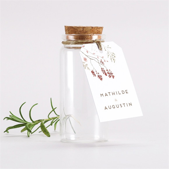 Mignonette mariage Couronne d'automne étiquette réf.N2911182