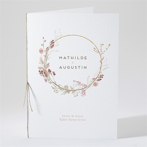 Livret de messe mariage couronne d'automne