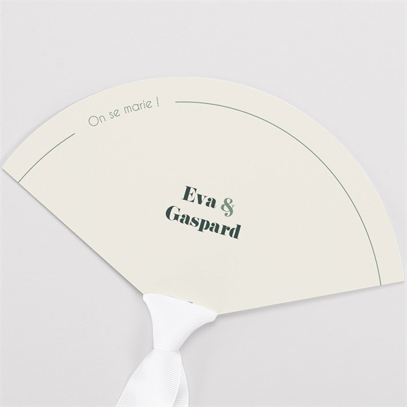 Eventail mariage Tons vert sauge réf.N55119