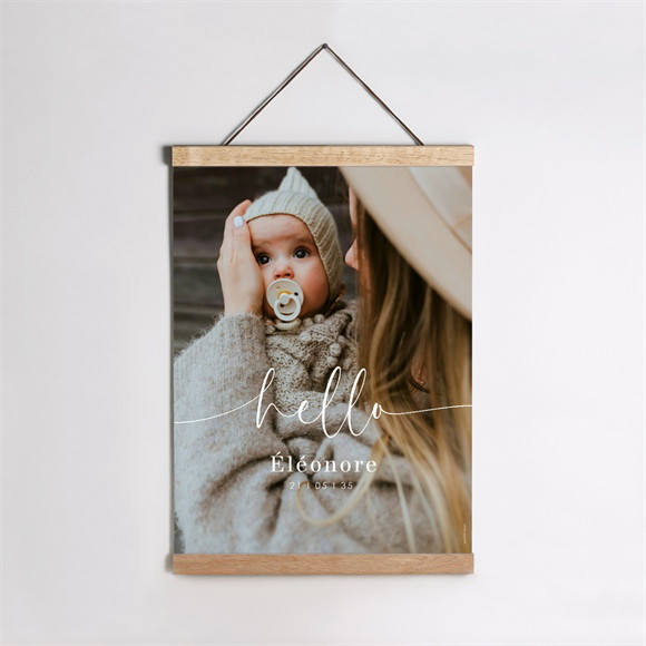 Affiche naissance Photo hello réf.N260596