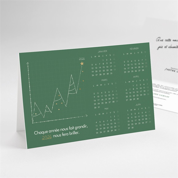 Carte de voeux Courbe de croissance réf.N41153