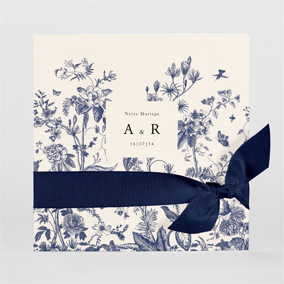 Faire-part mariage Exotique plié réf.N461130