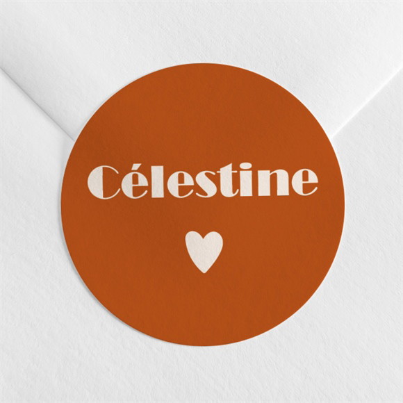 Sticker naissance Rayures terracotta réf.N3602538