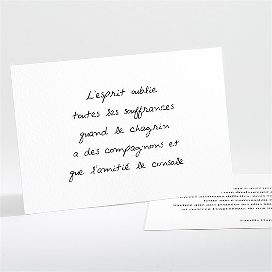 Carte de condoléances décès souvenir portrait