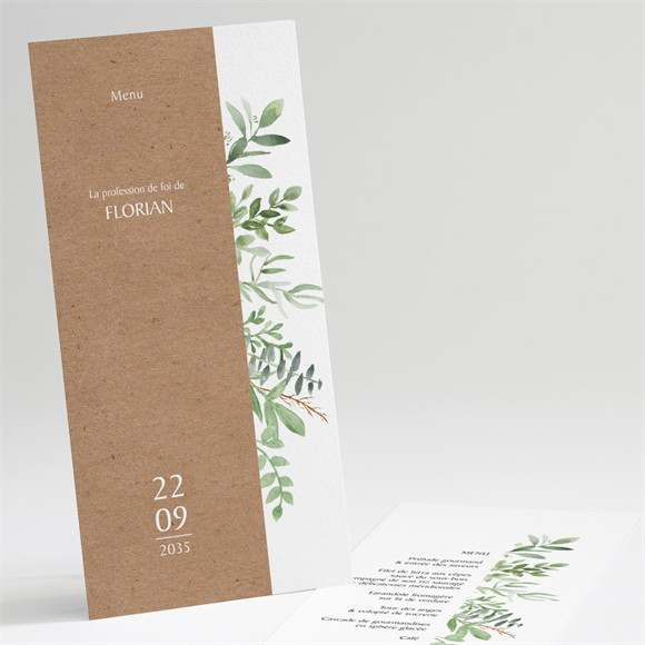 Menu profession-de-foi Rayonnement de Foi réf.N221391