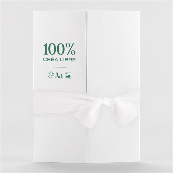 Faire-part mariage Vierge 2 volets réf.N71118