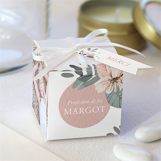 Boîte de dragées profession de foi equilibre