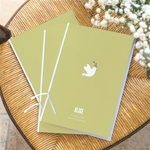 Livret de messe baptême Colombe d'espérance réf.N491637