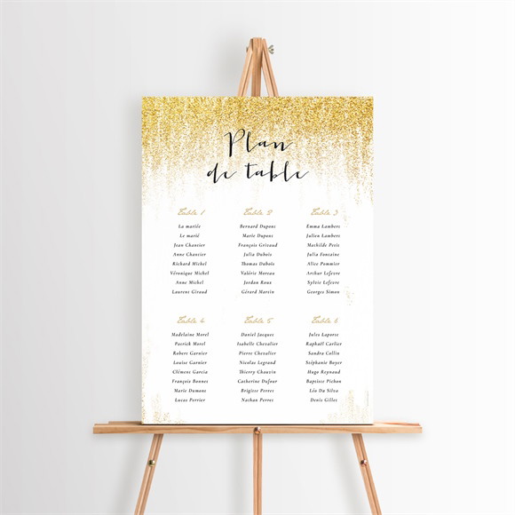 Plan de table mariage Pluie d'or réf.N260618