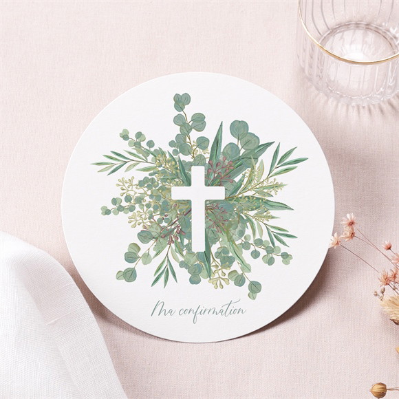 Faire-part confirmation Reflet d'une croix réf.N321294