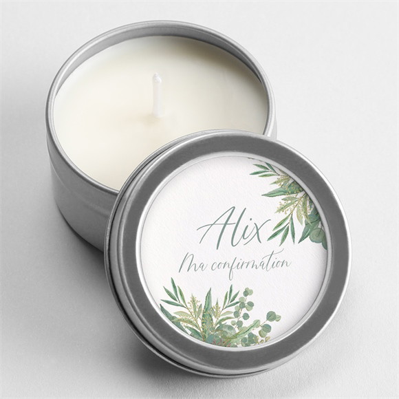 Bougie confirmation Reflet d'une croix argent réf.N3602594