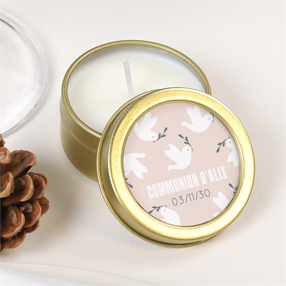 Bougie communion Vol de colombes réf.N3602601