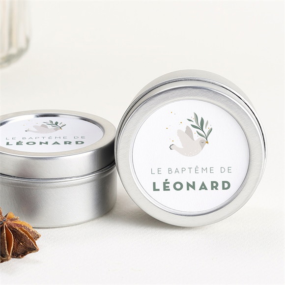 Bougie baptême Petite église argent réf.N3602607