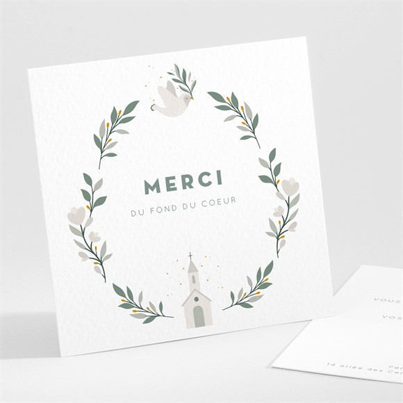 Remerciement baptême Petite église réf.N301670