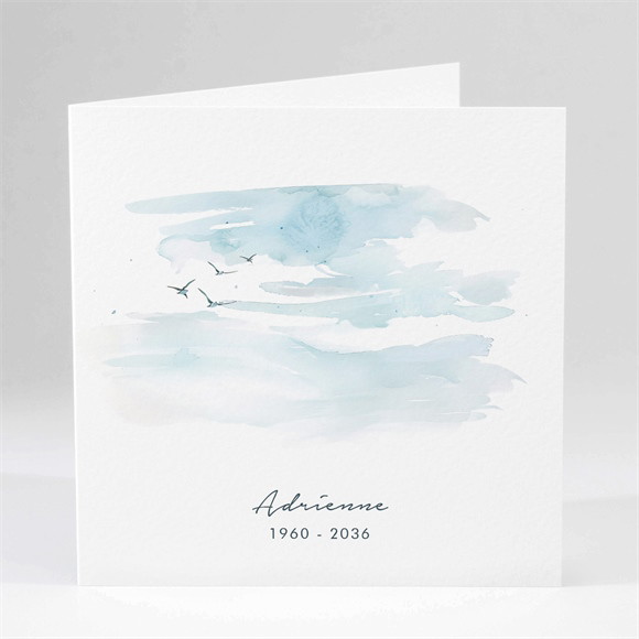 Faire-part décès Ciel en aquarelle réf.N451688