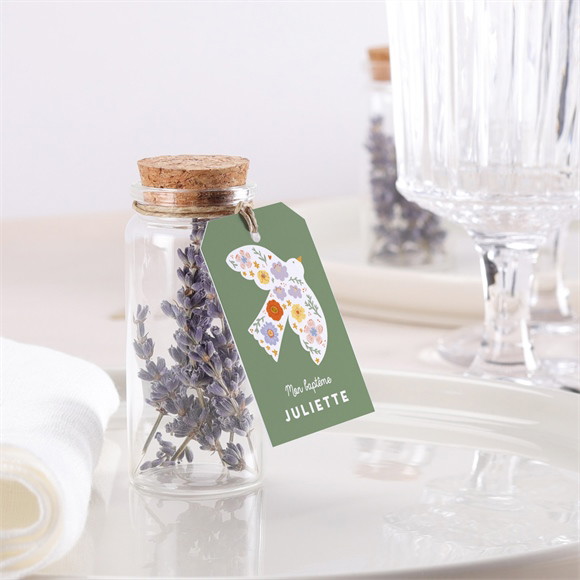 Mignonette baptême Colombe fleurie réf.N2911257