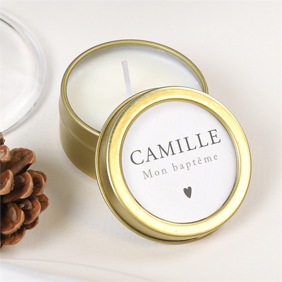 Bougie baptême Photomaton pictos réf.N3602631