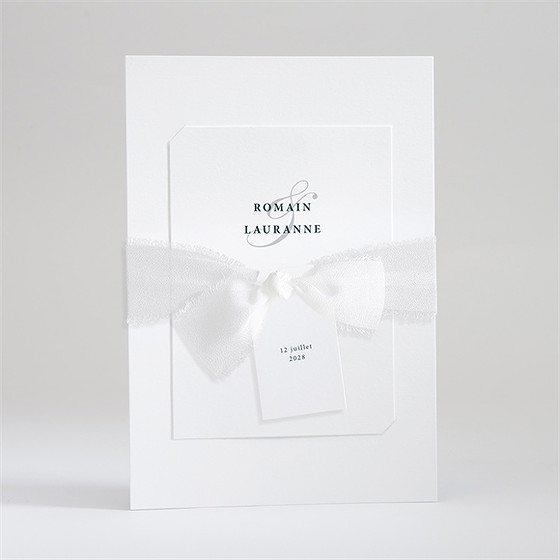 Faire-part mariage en relief superposé