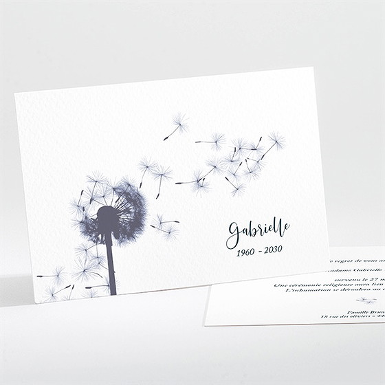Faire-part décès pissenlit au vent
