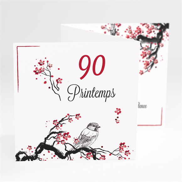 Invitation anniversaire 90 printemps réf.N81041