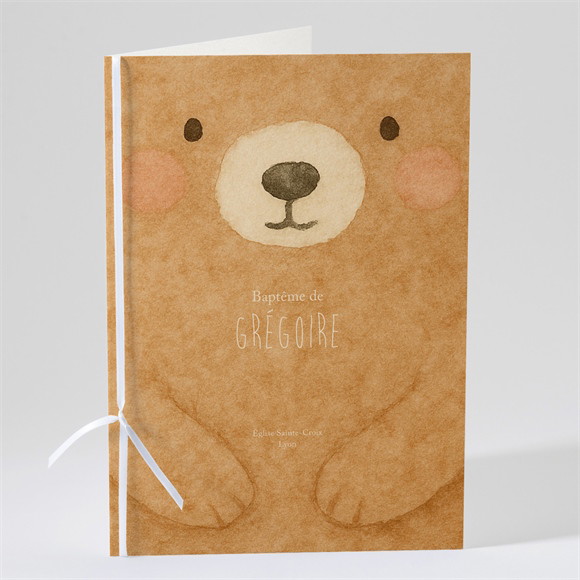 Livret de messe baptême Ours Mondoudou réf.N491647