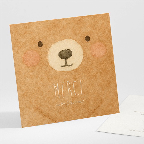 Remerciement baptême Ours Mondoudou réf.N301675