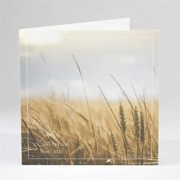 Faire-part décès Épis de blé réf.N451689