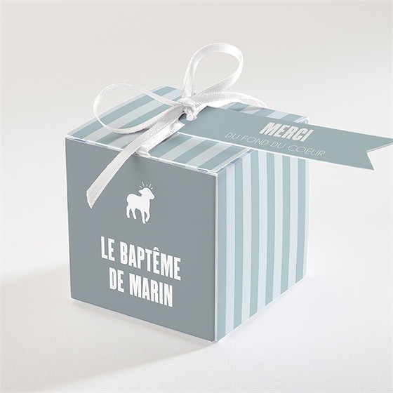 Boîte de dragées baptême mon berger