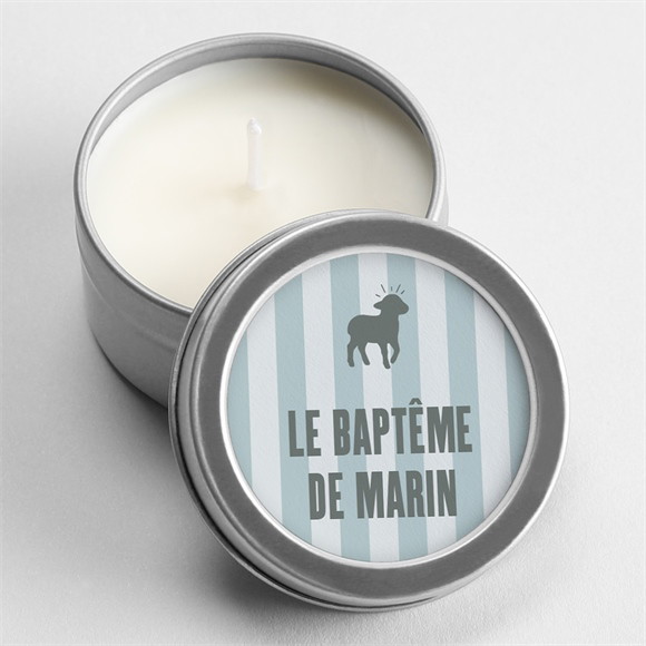 Bougie baptême Mon Berger argent réf.N3602666